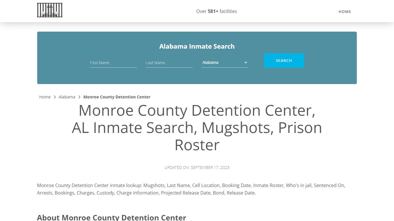 Monroe County Detention Center, AL Inmate Search, Mugshots, Prison ...